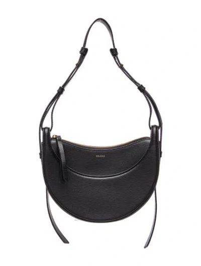 Pre-owned Polene Leather Dix In Black