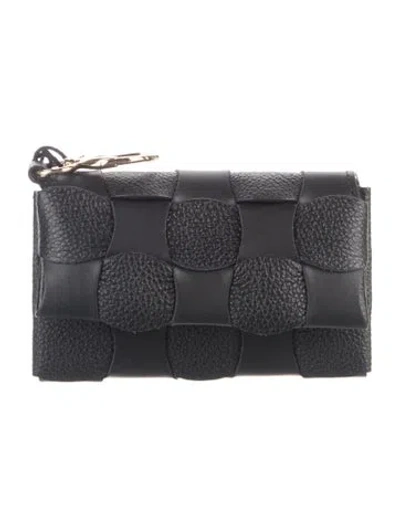 Pre-owned Polene Leather French Purse W/ Tags In Black