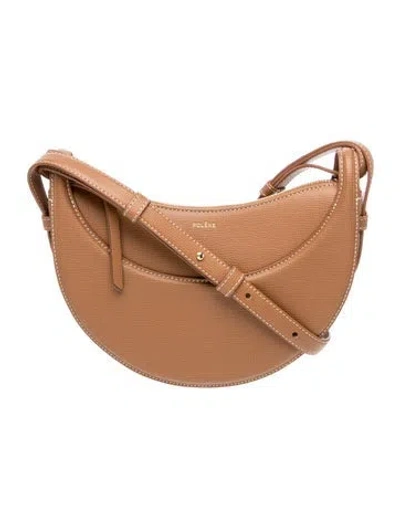 Pre-owned Polene Leather Hobo In Brown