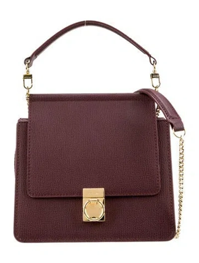 Pre-owned Polene Leather Hobo In Burgundy