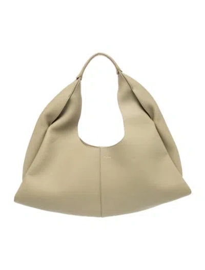 Pre-owned Polene Leather Hobo In Green
