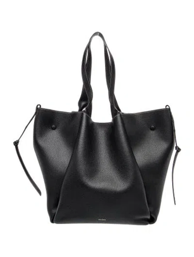 Pre-owned Polene Leather Le Cabas In Black