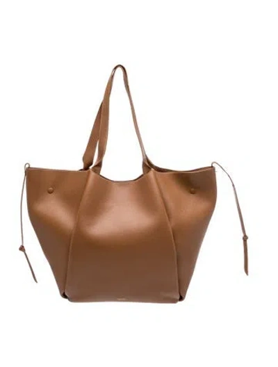 Pre-owned Polene Leather Le Cabas In Brown