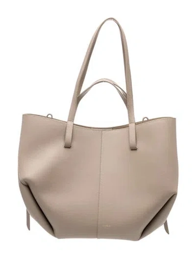 Pre-owned Polene Leather Le Cabas In Neutrals