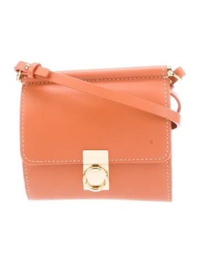 Pre-owned Polene Leather Messenger Bag In Brown