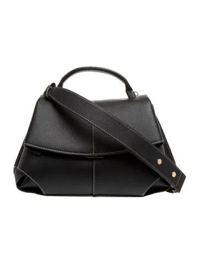 Pre-owned Polene Leather Mokki Bag Mini In Black