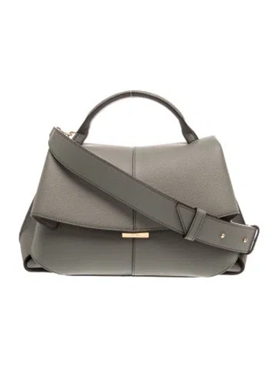 Pre-owned Polene Leather Mokki In Grey