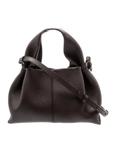 Pre-owned Polene Leather Neuf Mini In Brown