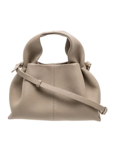 Pre-owned Polene Leather Neuf Mini In Neutrals
