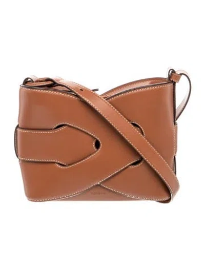 Pre-owned Polene Leather Nodde Small In Brown