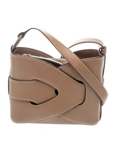 Pre-owned Polene Leather Nodde Small In Neutrals