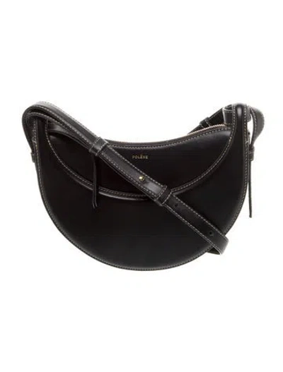 Pre-owned Polene Leather Numero Deux In Black