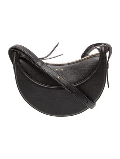 Pre-owned Polene Leather Numero Dix In Black