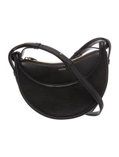 Pre-owned Polene Leather Numero Dix In Black