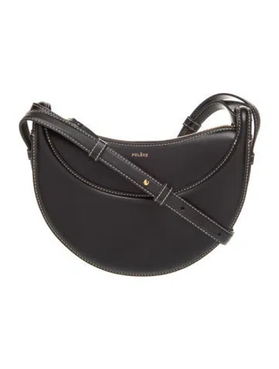 Pre-owned Polene Leather Numero Dix In Black