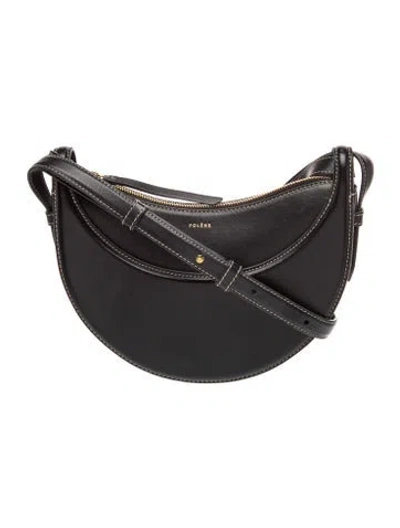 Pre-owned Polene Leather Numero Dix In Black