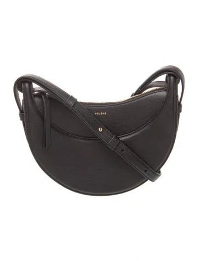 Pre-owned Polene Leather Numero Dix In Black
