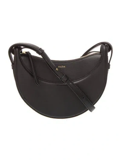Pre-owned Polene Leather Numero Dix In Black