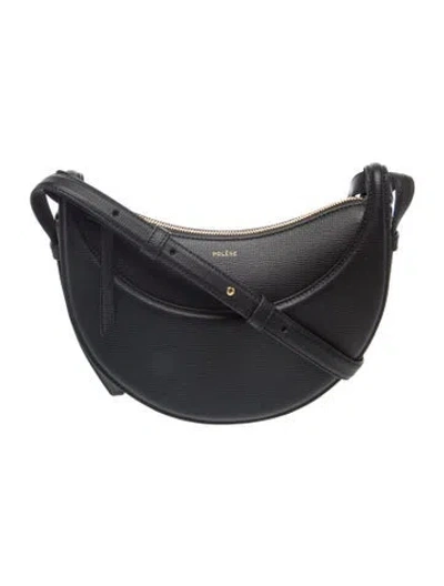 Pre-owned Polene Leather Numéro Dix In Black