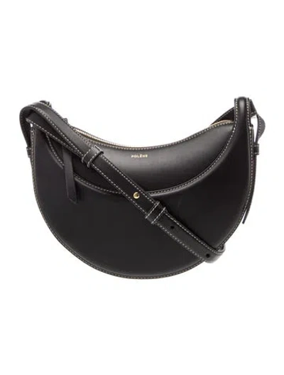 Pre-owned Polene Leather Numero Dix In Black