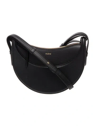 Pre-owned Polene Leather Numero Dix In Black