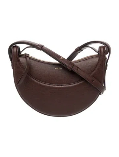 Pre-owned Polene Leather Numero Dix In Brown