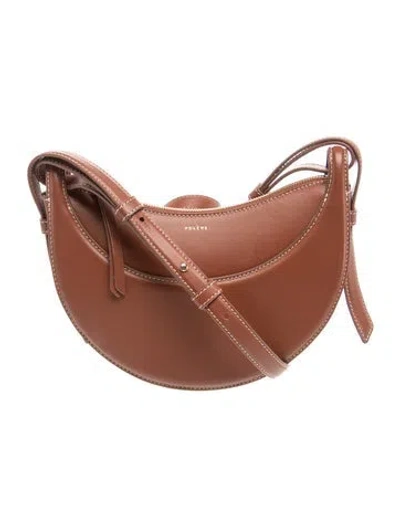 Pre-owned Polene Leather Numero Dix In Brown