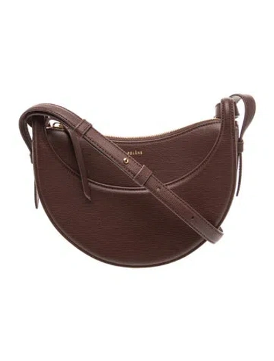 Pre-owned Polene Leather Numero Dix In Brown