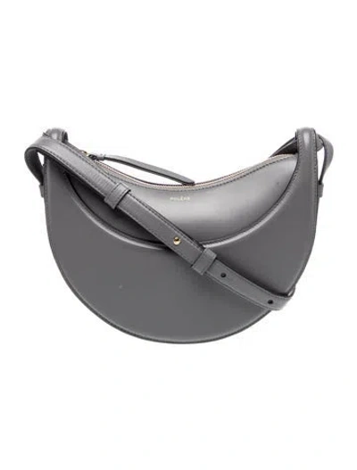 Pre-owned Polene Leather Numero Dix In Grey
