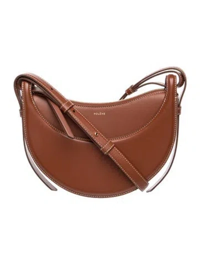 Pre-owned Polene Leather Numero Dix Micro In Brown