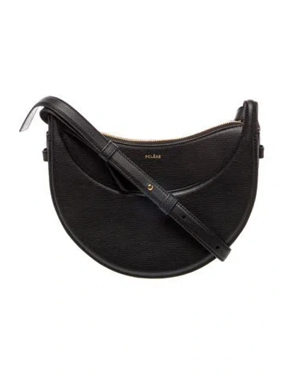 Pre-owned Polene Leather Numéro Dix Mini In Black