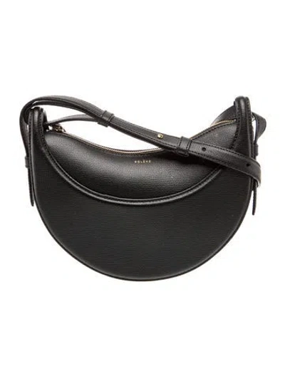Pre-owned Polene Leather Numero Dix Small In Black