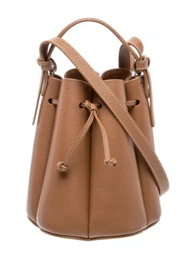 Pre-owned Polene Leather Numero Huit Mini In Brown