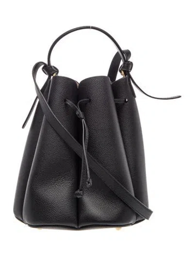 Pre-owned Polene Leather Numéro Huit Mini W/ Tags In Black