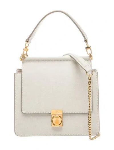 Pre-owned Polene Leather Numéro Mini In Neutral