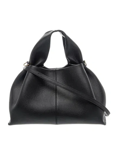 Pre-owned Polene Leather Numéro Neuf In Black