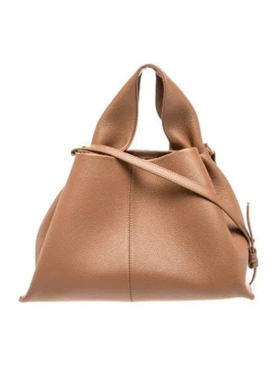 Pre-owned Polene Leather Numéro Neuf Camel In Brown