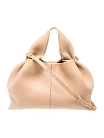 Pre-owned Polene Leather Numéro Neuf East West In Neutrals