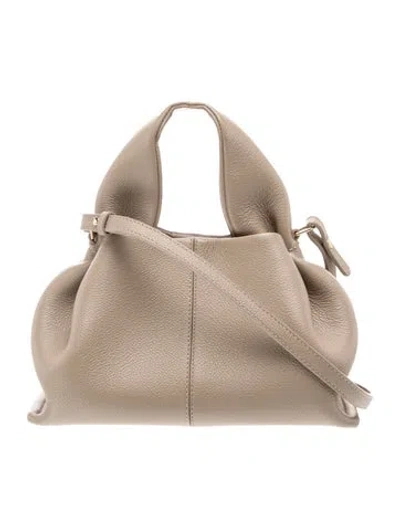 Pre-owned Polene Leather Numéro Neuf In Grey