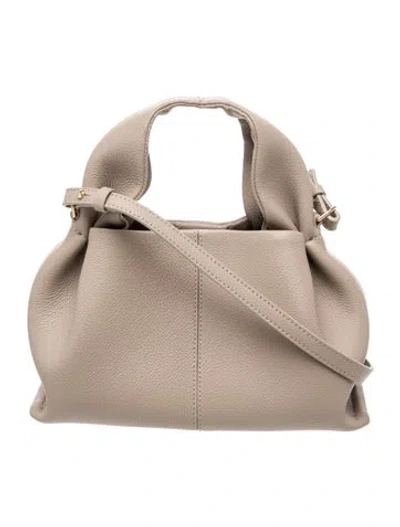 Pre-owned Polene Leather Numéro Neuf In Grey/neutrals