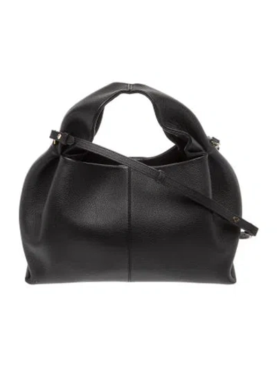 Pre-owned Polene Leather Numéro Neuf Mini In Black