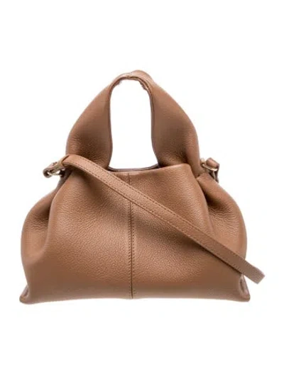 Pre-owned Polene Leather Numéro Neuf Mini In Brown