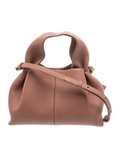 Pre-owned Polene Leather Numéro Neuf Mini In Brown