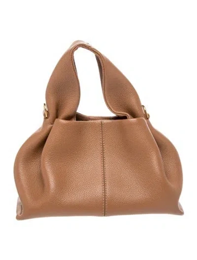 Pre-owned Polene Leather Numéro Neuf Mini In Brown