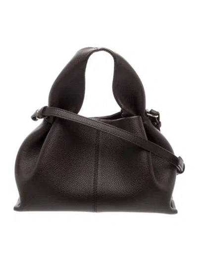 Pre-owned Polene Leather Numéro Neuf Mini In Brown