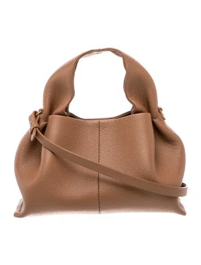 Pre-owned Polene Leather Numéro Neuf Mini In Brown