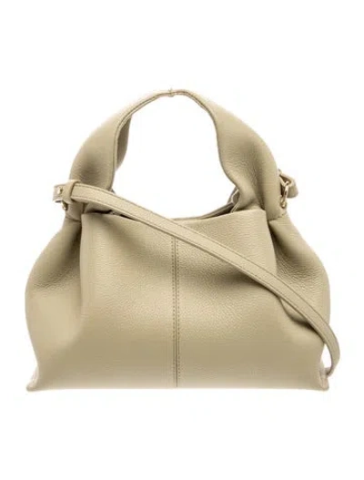 Pre-owned Polene Leather Numéro Neuf Mini In Grey