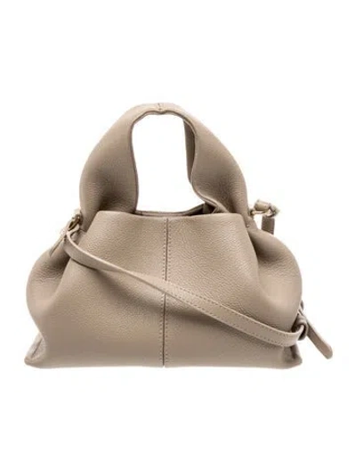 Pre-owned Polene Leather Numéro Neuf Mini In Neutral
