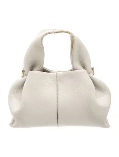 Pre-owned Polene Leather Numéro Neuf Mini In Neutral