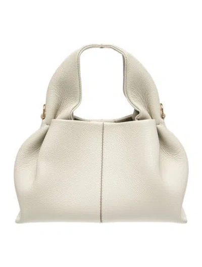 Pre-owned Polene Leather Numéro Neuf Mini In Neutral